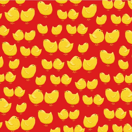 Farm Life Little Chicks on Red