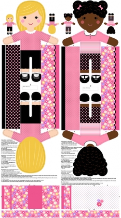 Girls of the World Doll Panel Pink