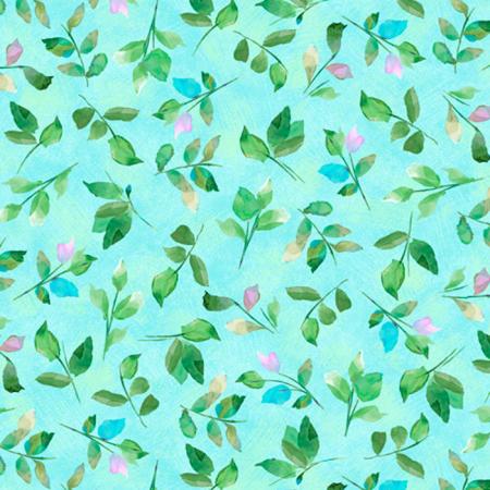 Charlene Leaf Sprigs Light Blue