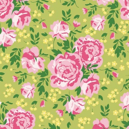 Primrose Garden Floral Green