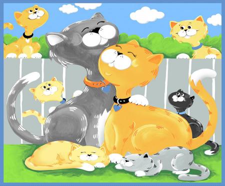 Kitty the Cat Play Mat Panel