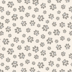 Paw Prints on Cream