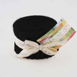 Moda Bella Solid JUNIOR Jelly Roll Black