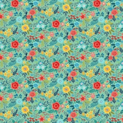 Chloe Floral on Aqua