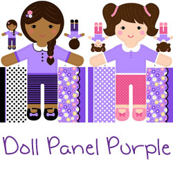 Girls of the World Doll Panel Purple