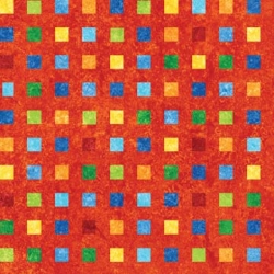 Stonehenge Rainbow Coordinates Squares on Red
