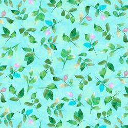 Charlene Leaf Sprigs Light Blue