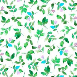 Charlene Leaf Sprigs White
