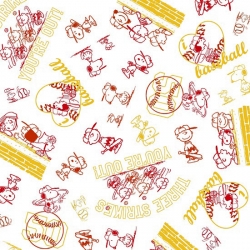 Peanuts All Stars Line Drawings Red & Yellow