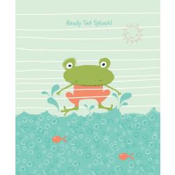 Toadally Cool - Royal Say Ribbit Glow in the Dark Fabric - 233645