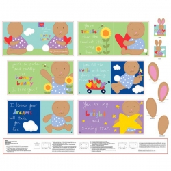 Huggable & Loveable I love You Honey Bunny Book Panel
